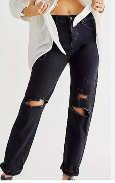 Free People Denim - Free People We The Free Bren Boyfriend Jean Black 25